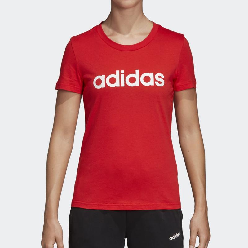 adidas Женская футболка с коротким рукавом в спортивном стиле, оранжевая DU0631
