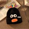 Милая смешная вязаная шапка-лягушка женская осенне-зимняя широкая повязка на голову теплая шапка 2023 новая шапка от холода студенческая