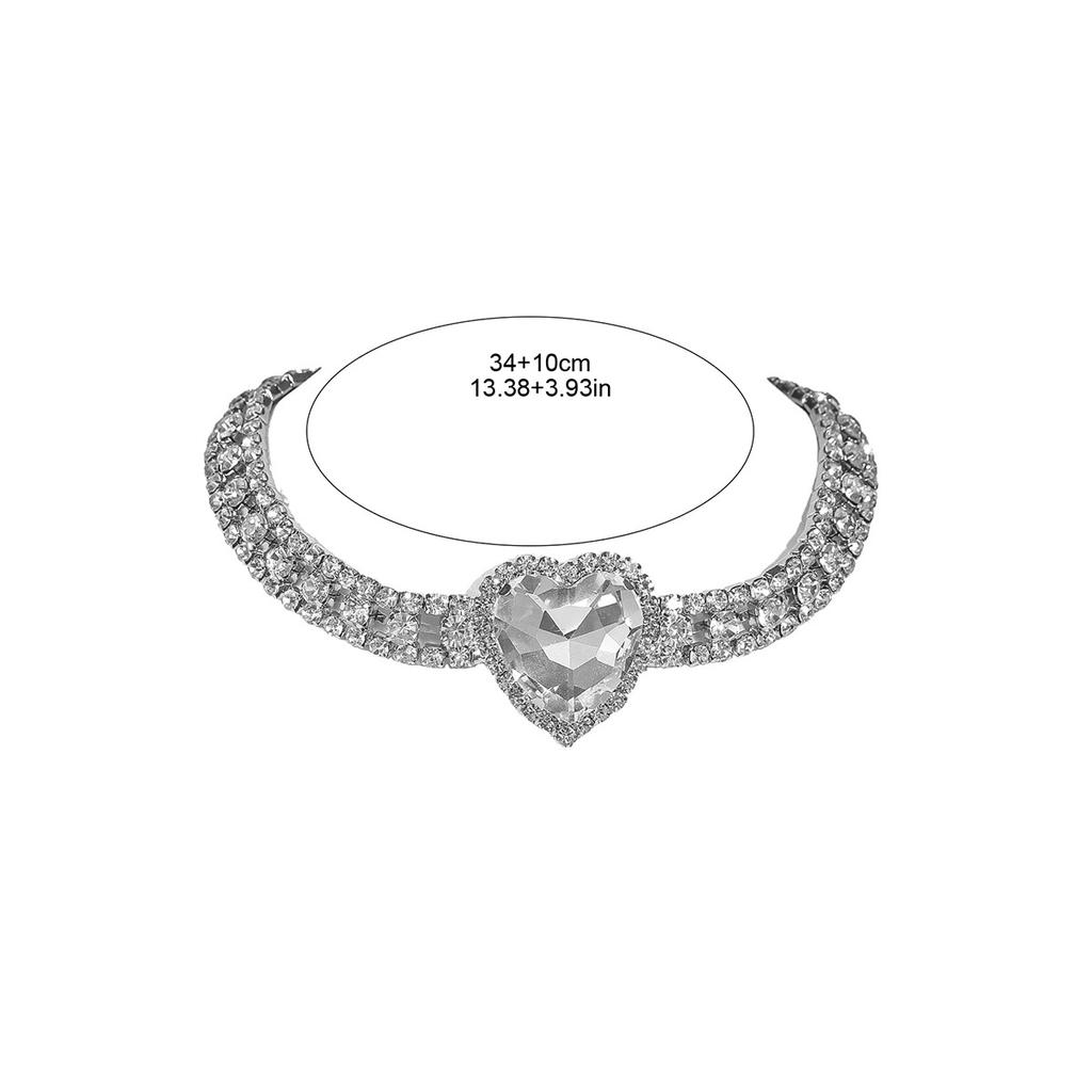 Высококачественное блестящее хрустальное винтажное ожерелье в форме сердца, стиль Ins, нишевое ожерелье, модное женское ожерелье, вечернее ожерелье