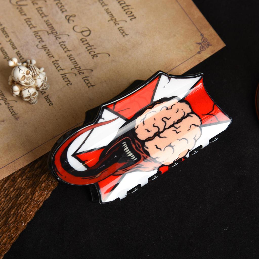 Заколка-краб для волос Meiya 2025 с клоунским лицом - Заколка-акула для прически, головной убор