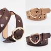 New Love Hollow Women's Versatile Belt Imitation Leather PU Small Fresh Decorative Pin Buckle Belt