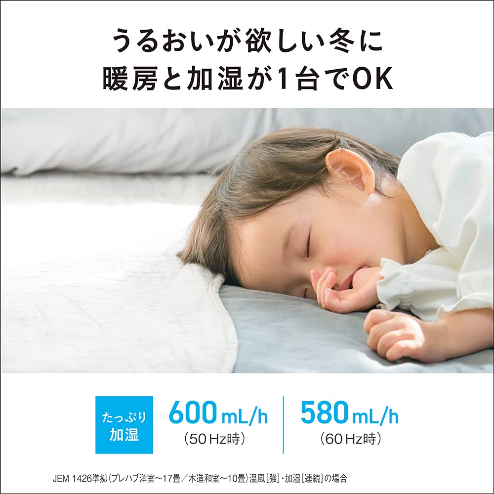 Керамический тепловентилятор Panasonic с функцией увлажнения и датчиком присутствия человека DS-FKS1206-C