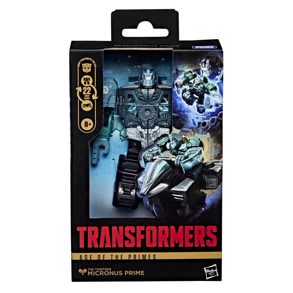 Transformers Age of the Primes The Thirteen Micronas Prime Deluxe Class Transforming Action Figure Robot Toy for ages 8 and 5.5-inch up.