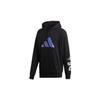 Adidas Logo Print Casual Hoodie Men Sweatshirt Black GI6396