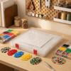 Anti-Spill Perler Bead Storage Box Transparent Semi-finished Storage Box  Project Storage