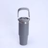 30oz Stainless Steel Portable Travel Thermos Cup with Straw - Large Capacity for Outdoor/Car Use