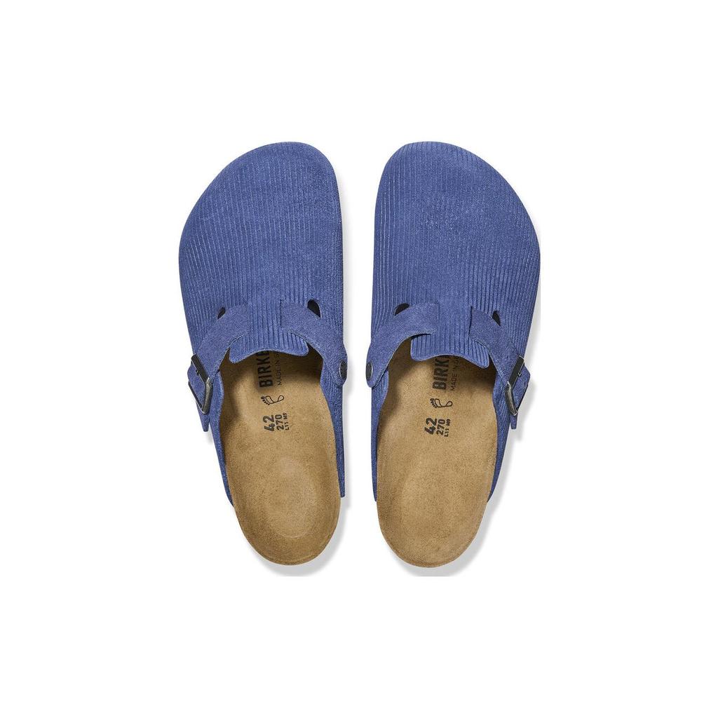 Birkenstock Бостон Замша тисненая 'Синий индиго' 1026203