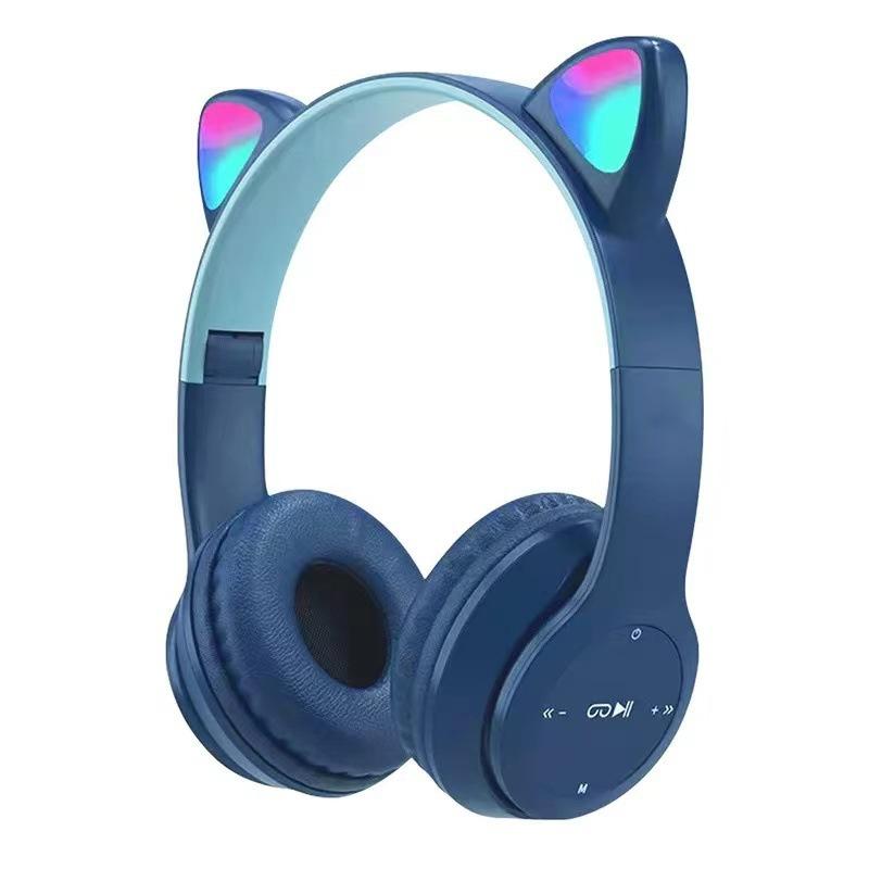 Светящаяся Bluetooth-гарнитура Cat Ear P47M Cartoon Student Wireless Game Headset P47