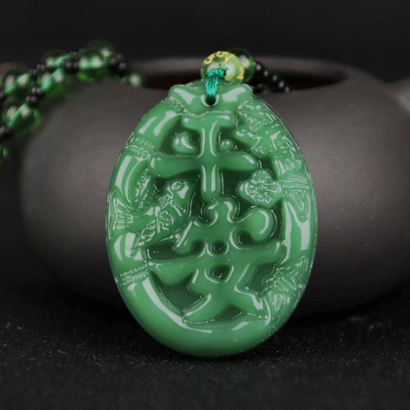 Classic Natural Chinese Agate Pendant Jade Necklace Charm For Women Men Jewelry Carved Blessing Lucky Amulet Gifts