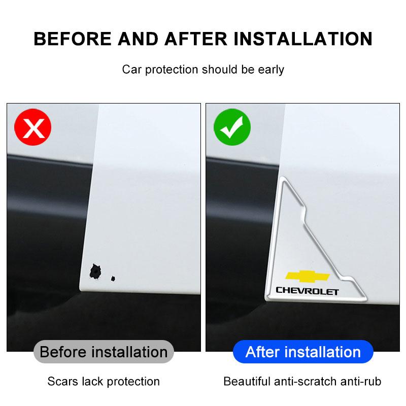 2 шт. Прозрачная накладка на угол двери автомобиля Защитная наклейка от царапин Для Chevrolet Spark Captiva Camaro Lova Aveo Автомобильное зеркало заднего вида Козырек от солнца