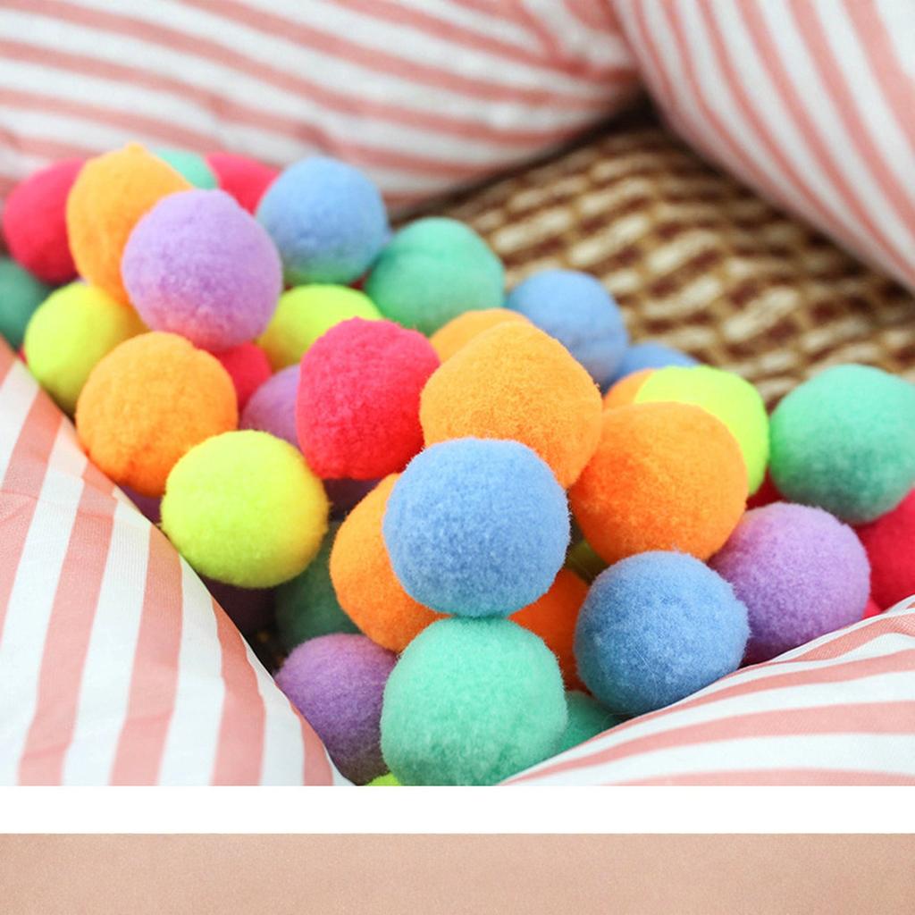 20 шт. Игровые мячики, Мягкие игрушки, Плюшевые интерактивные, Тихий мяч, Любимая игрушка кошек, Декор для поделок своими руками, Тренировка и сенсорное обогащение