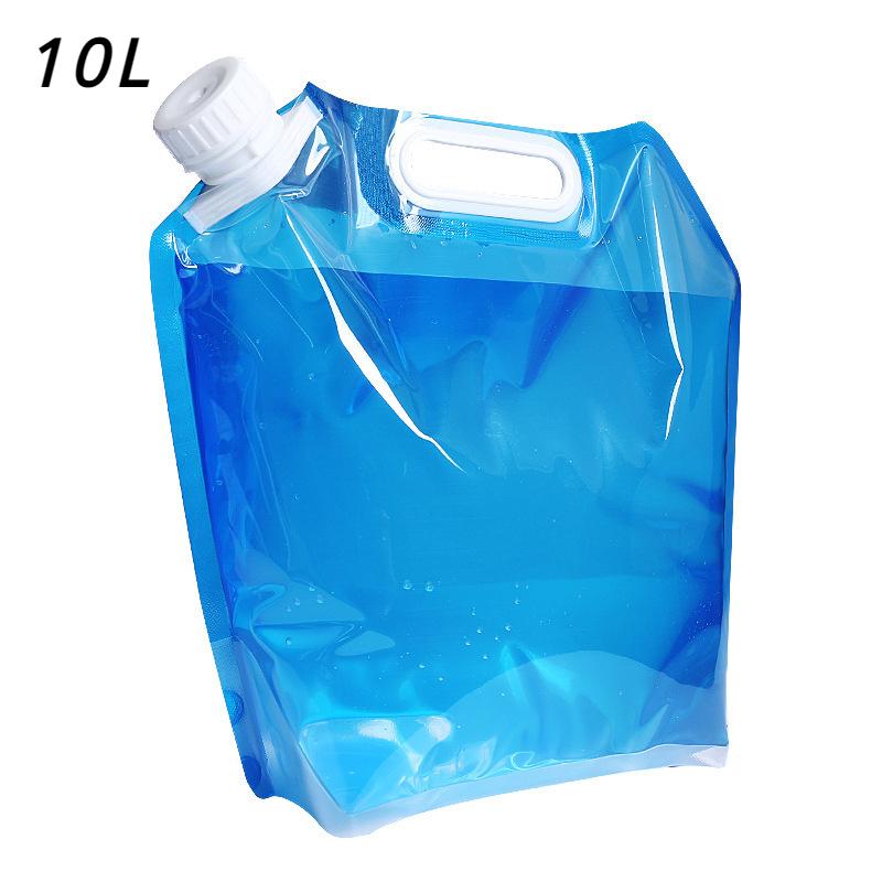 5/10L Water Bag Camping Supplies Portable Folding Water Bucket Large Water Bottle Container Outdoor Travel Collapsible Pouch Outdoor Water Storage Bag
