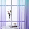 Современные градиентные цветные оконные тюлевые шторы для гостиной, спальни, занавески из органзы, вуали, украшения отеля, синие прозрачные шторы