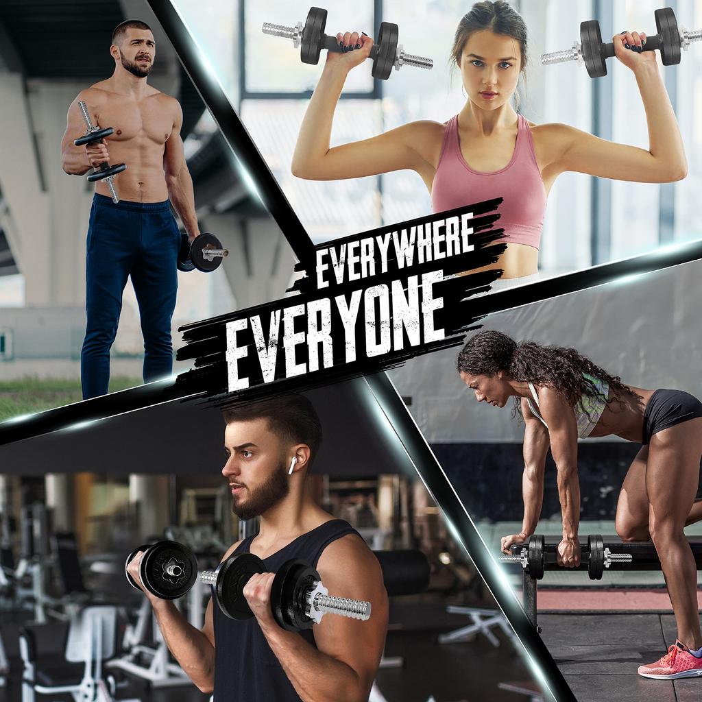 Yes4All Ручки для гантелей, Набор из 2 штук, Хромированные с цветными вставками, Регулируемые 2,5 см, Длина 41 см [Официально импортировано из Японии]