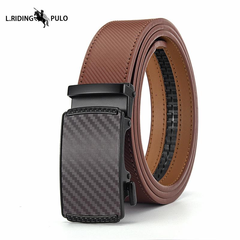 Мужской кожаный ремень с автоматической пряжкой, высококачественный молодежный деловой повседневный универсальный ремень