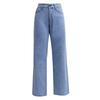 Women's High Waist Washed Women's Jeans Fashionable Versatile Straight Leg Pants