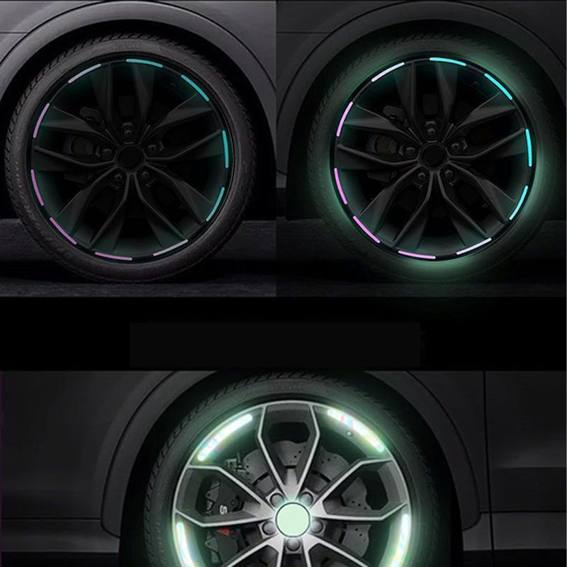 SEAMETAL 20 шт. Наклейка на ступицу колеса автомобиля для мотоцикла, автомобиля, светящаяся, универсальная, для безопасной ночной езды