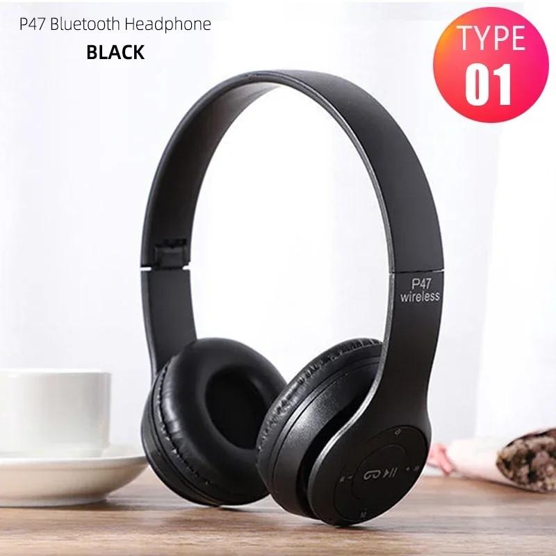 Обновленные беспроводные наушники P47 2025, Bluetooth 5.0, складные наушники HIFI Stereo Bass для музыки, игр, детские наушники для iPhone