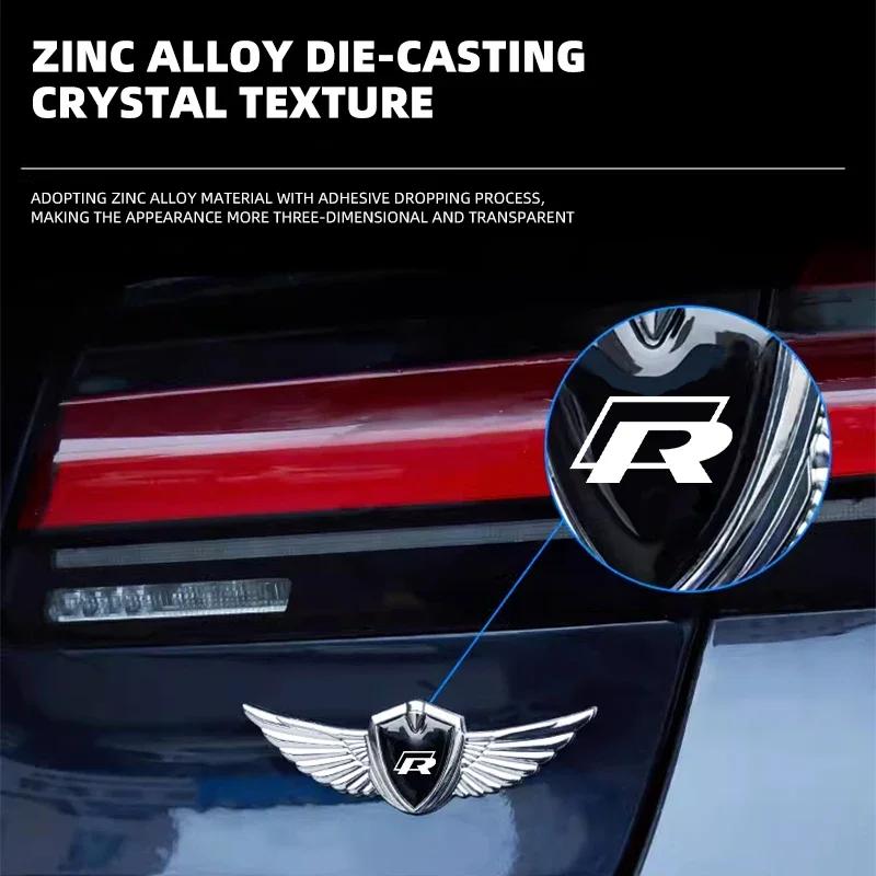 2026 New For VOLKSWAGEN VW 1pcs New Car Badge Metal Wings Body Decoration Sticker Car Goods For Volkswagen Tiguan Bora POLO PASS