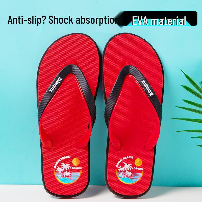 Мужские нескользящие уличные шлепанцы из ЭВА: Пляжные сандалии с защитой от запаха, износостойкие, амортизирующие