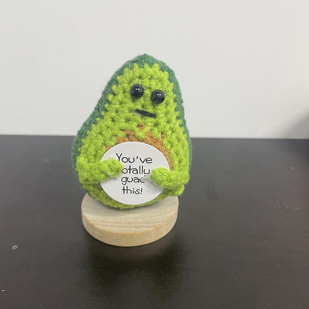 Handmade Positive Potatoes Doll With Card Home Decoration Knitting Penguin Bee Potato Doll Ornament Christams Party Room Decor