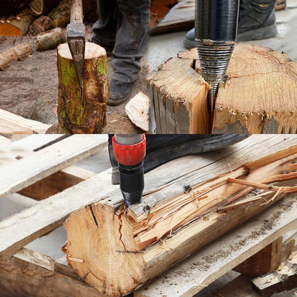 Round Shank Firewood Splitter Drill Bit Hexagonal Shank Electric Drill Accessories Drilling