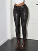Rose Beauty A Rave Vintage Leopard Print High Waist Tight Fitting Stretchy Faux Leather PU Skinny Leg Moto Pants For Women