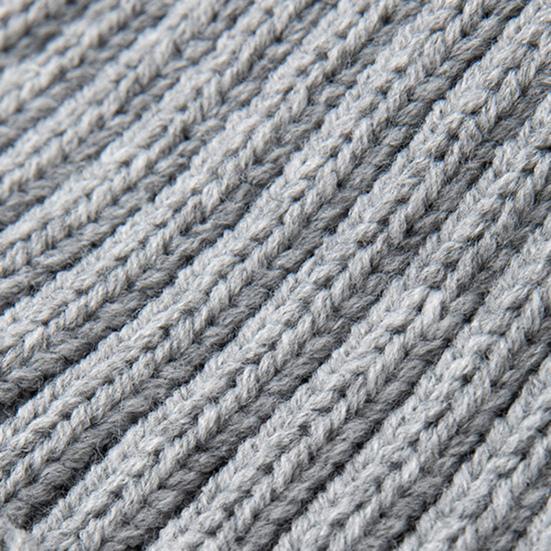 3Pcs/Set Women Winter Hat Scarf Gloves Set Solid Color Elastic Thickened Warm Brimless Hat Long Scarf Knitting Gloves Set