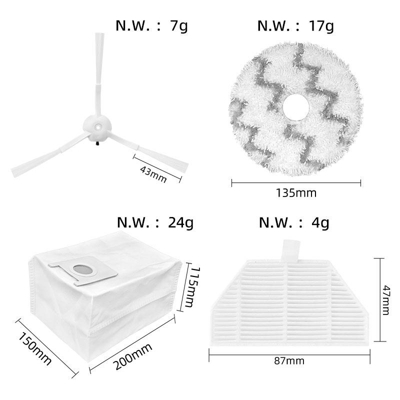 Для Xiaomi Roidmi EVA самоочищающийся опорожняющий робот-пылесос SDJ06RM запасные части аксессуары боковая щетка Hepa фильтр швабра пылесборник