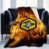 Wolves Team Emblem Printed Throws Blanket Soft Flannel Blankets for Couch Bed Gifts for Men Women Picnic blanket Christmas gifts