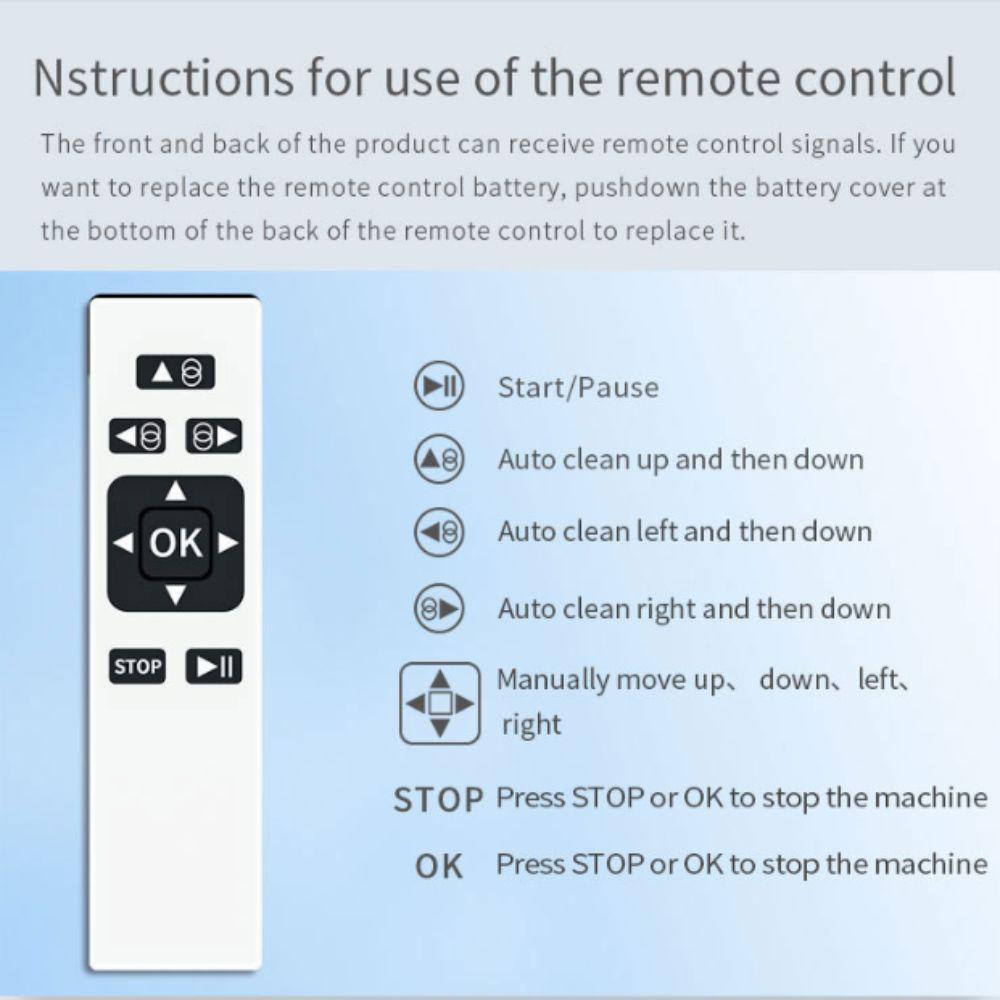 Remote Control Automatic Window Cleaner Electric Glass Washer Window Glass Cleaning