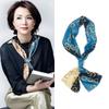 Small Scarf Fashion Temperament Printed Long Satin Chiffon Silk Scarf Women'S Versatile Tie Scarf