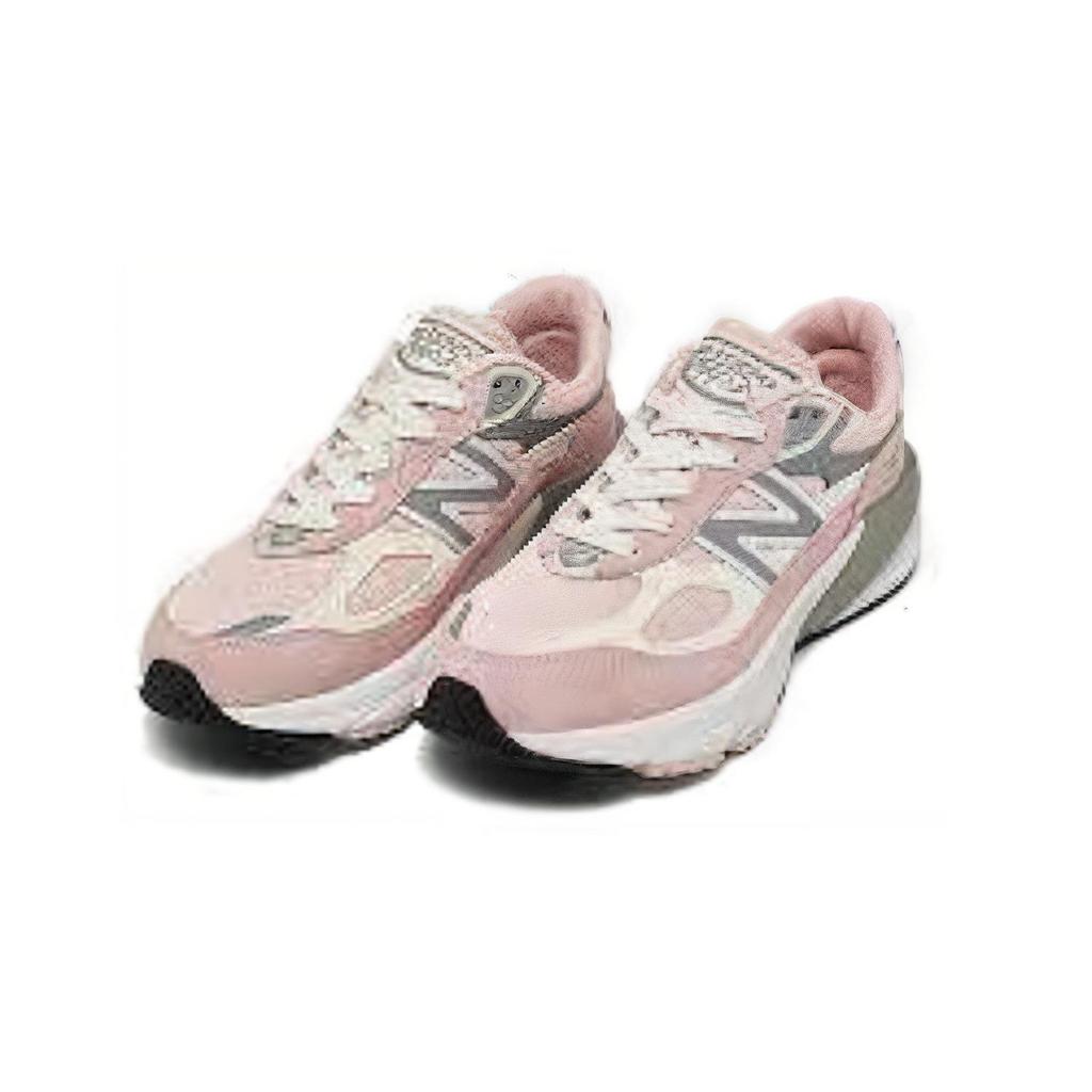 New Balance NB 990 V6 Удобные Износостойкие Низкие Детские Беговые Кроссовки Розово-белые Подростковые GC990PK6