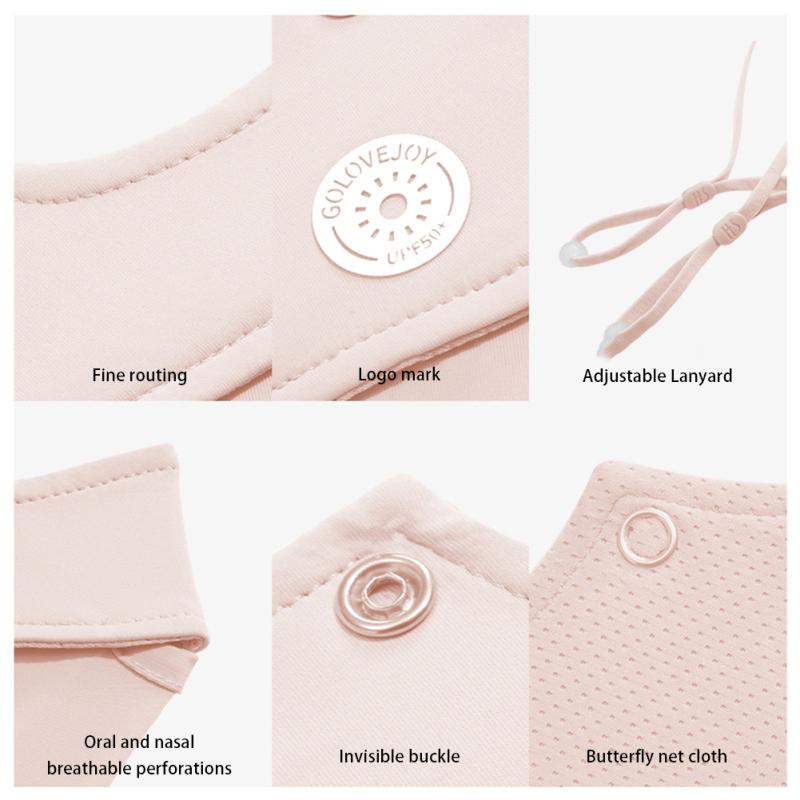 Женская солнцезащитная шляпа с полями, летняя маска для защиты от ультрафиолета, солнцезащитный крем, дышащая маска для защиты глаз из ледяного шелка