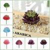 2pcs Plastics Artificial Succulent Plant Colorful Artificial Flower Home Decor