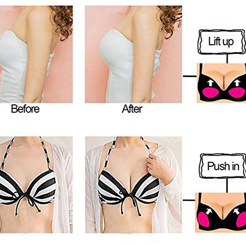 1 пара женских накладок на грудь с эффектом пуш-ап, силиконовый бюстгальтер, накладка для нижнего белья, накладка на соски, наклейки, нашивка, вставка для бикини, аксессуары для купальника