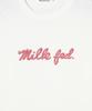 Milkfed Casual ICING LOGO BASIC TEE In Off White Women's L/S