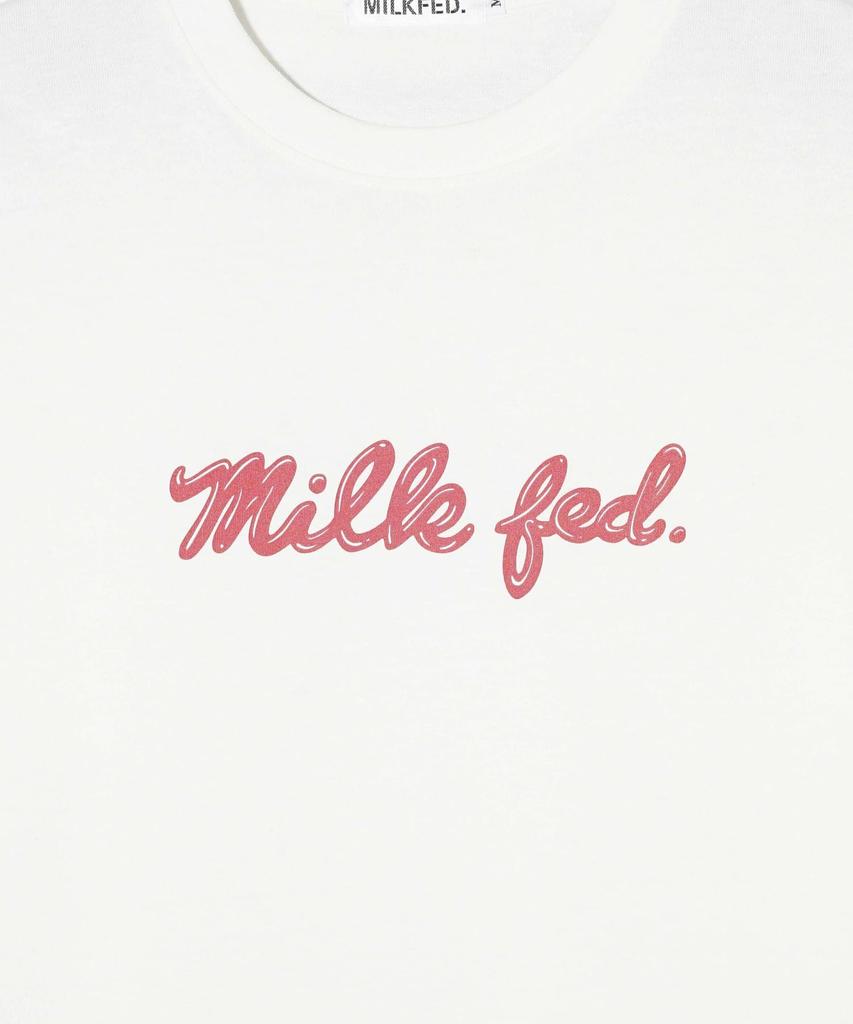 Milkfed Casual ICING LOGO BASIC TEE In Off White Women's L/S