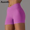 Auroth Seamless Workout Shorts Woman Hip Lifting Sports Shorts Elastic Running Fitness Short Pants
