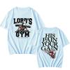 Его боль - твоя выгода Печатная футболка Lords Gym Сильные мужчины Графические футболки Уличная одежда Хип-хоп Хлопок Летняя футболка Повседневная мужская