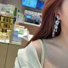 Fairy Air Disc, Love Flower Flower Butterfly Long Earrings, Colored Zircon Exaggerated Atmosphere, Heavy Industry Trend