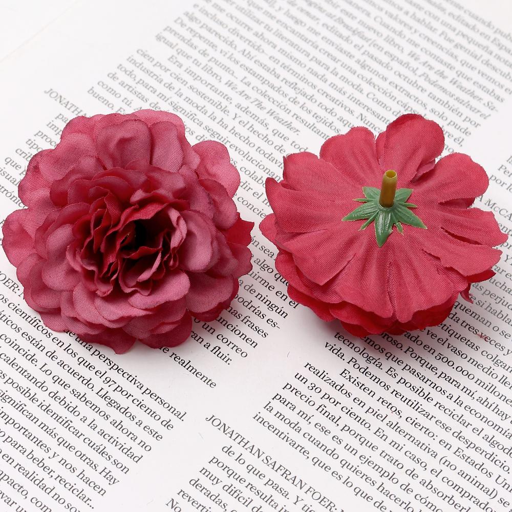 10Pcs Silk Rose Artificial Flowers for Home Decor Wedding Decoration Supplies DIY Bride Crafts Wreath Accessories Fake Flowers