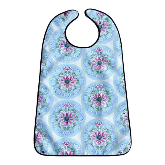 Складной защитный нагрудник для пожилых людей из полиэстера с рисунком вишневого цвета для всей семьи