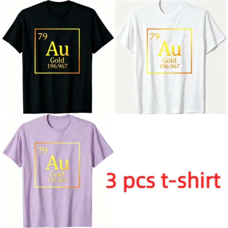 Fashion Numbers and Letters Print Men's T-Shirts Summer Fashion Street Outdoor Casual T-shirt Tops for Men's and Women's Tees Top
