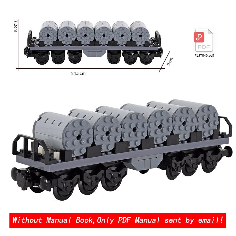 Creative Technica Ideas City Christmas Retro Sightseeing Carriage Tank Car Train Moc Railway Express Bricks Building Blocks Toys