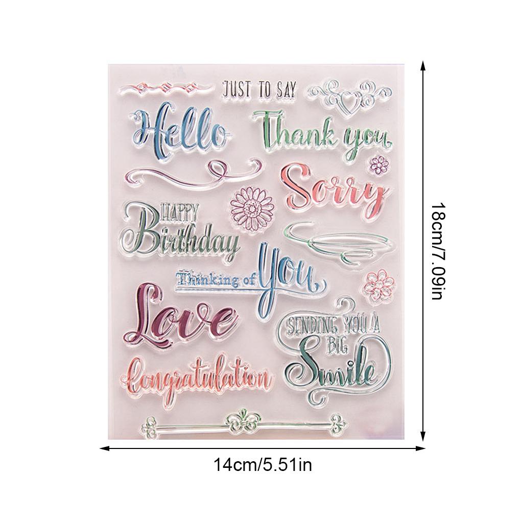 Stamp Word DIY Craft Seal Word Handmade TPR Album Expression Accessory