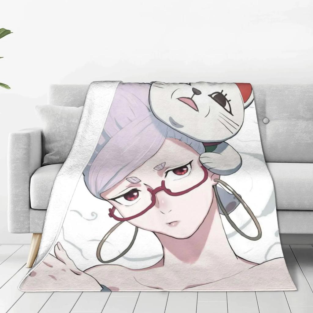 Seiko Ayase Dandadan Warm Aesthetic Plush Throw Blanket for Kids Bedroom Flannel Bedspread Bed Cover
