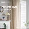 1PC LOZUJOJU Modern Cotton Linen Window Curtain Floral Printing 40% Shading Curtain With Tassels For Girls Room Living Room Window Drapes
