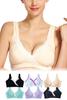 Maternity Nursing Sagging Set of Large Adjustable Size [Lino Ulu] Bra, Non-wired, Bra, Prevention, 2, Size, (L, Apricot)