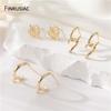 FINRUSIAC Позолоченные латунные серьги-гвоздики 14K для изготовления серег, Находки, Крючки для серег в виде листьев, Аксессуары для изготовления украшений своими руками